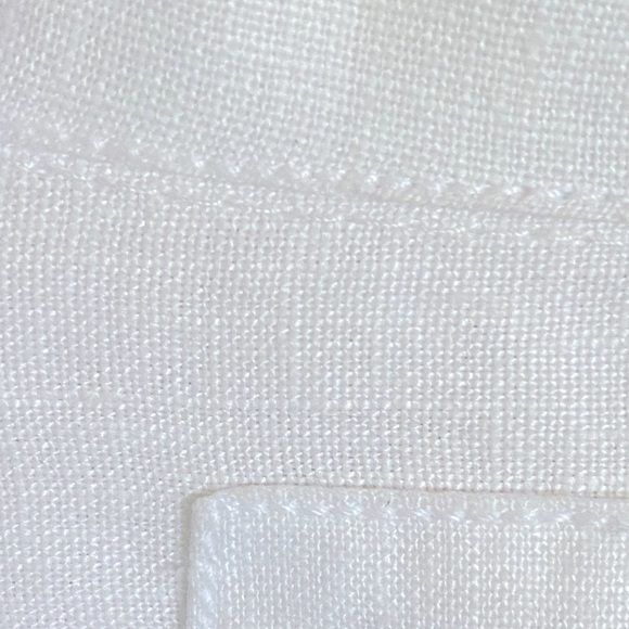 CAROL LITTLE Woman’s Jean Linen Jacket White Button-Up Size 1X Casual Button Up - Picture 12 of 12